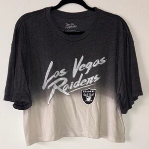 Majestic Gray and White Las Vegas Raiders Tee
